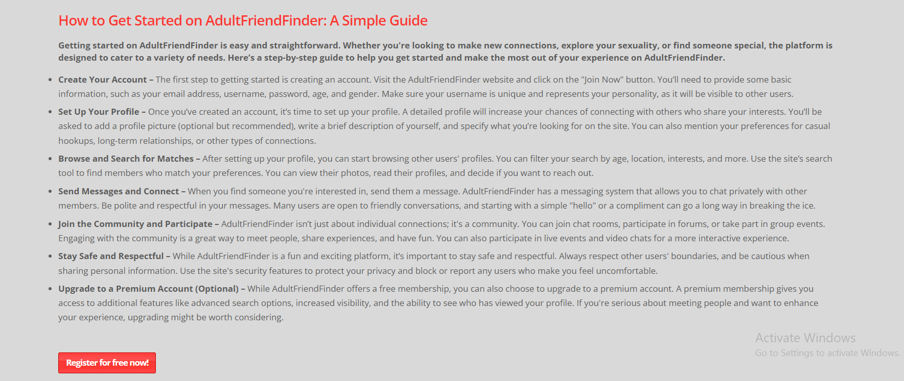 AdultFriendFinder live webcam dating